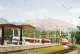 Station of tatras train in Strbske Pleso (Slovakia).